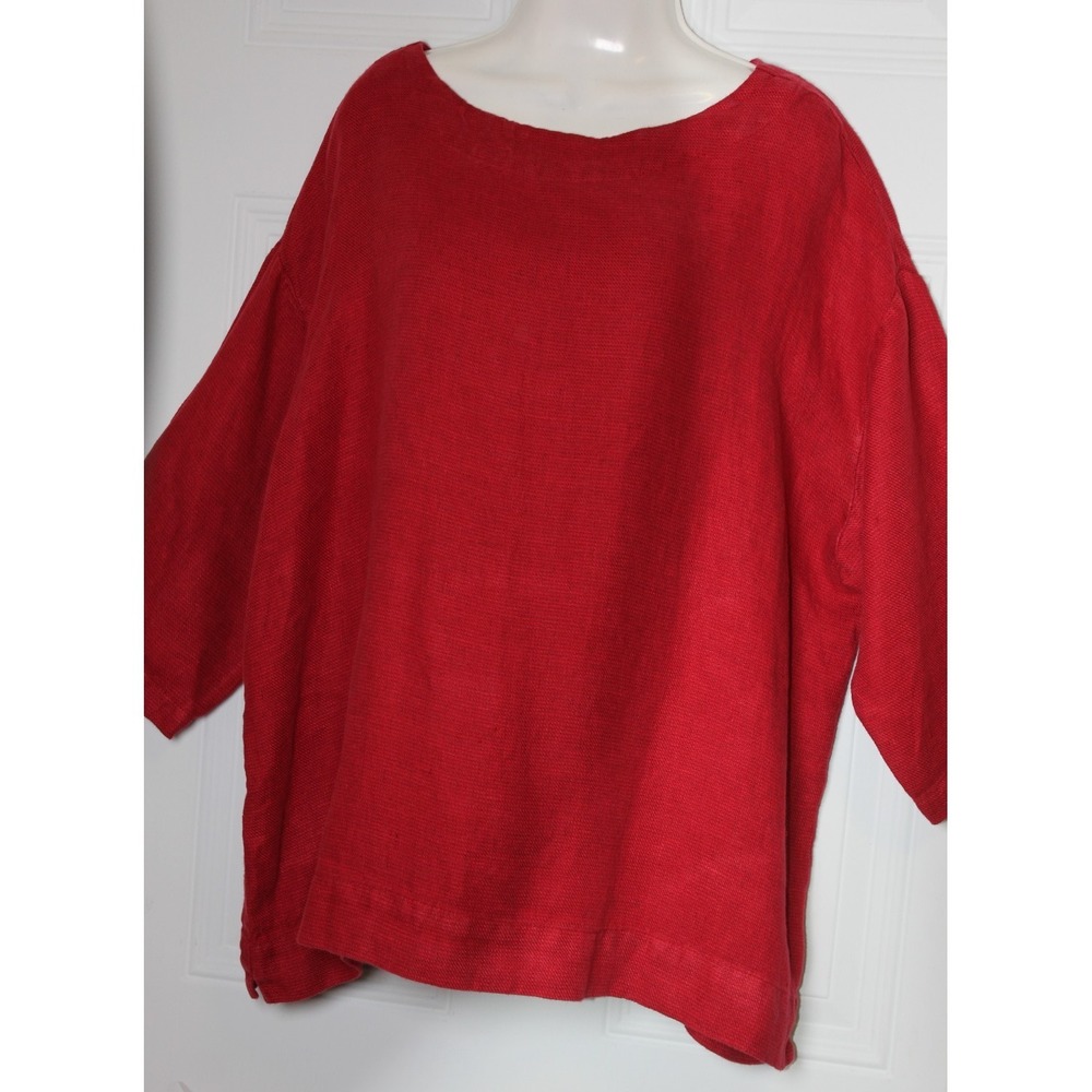 Bryn Walker Linen Top Lagenlook Minimalist Relaxed Breathable Capsule Sustainabl - Picture 8 of 8